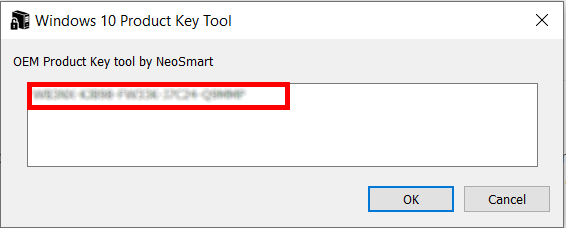 Windows 10 OEM Product Key Tool 1.1